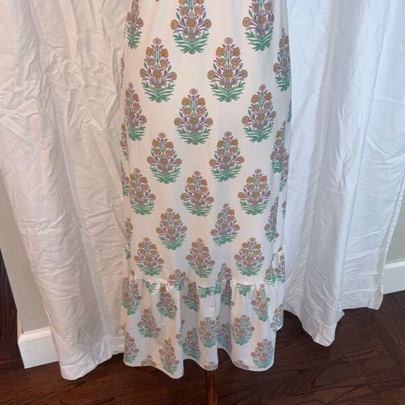 Smith & Quinn maxi dress floral Sz S white/pink/green - Picture 7 of 12